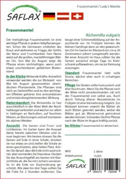 Frauenmantel | Heilpflanzensamen Von Saflax -Angebote Samen Zauber Store 535653 Frauenmantel 15205 sa 1