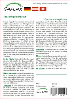 Tausendgüldenkraut | Heilpflanzensamen Von Saflax -Angebote Samen Zauber Store 535660 Tausendgueldenkraut 15212 sa 1