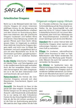 Griechischer Oregano | Oreganosamen Von Saflax