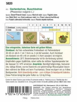 Buschbohnen Dior | BIO Buschbohnensamen Von Austrosaat