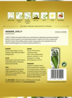 Neu eingetroffen -Angebote Samen Zauber Store 543718 Hausgurke Eiffel F1 1