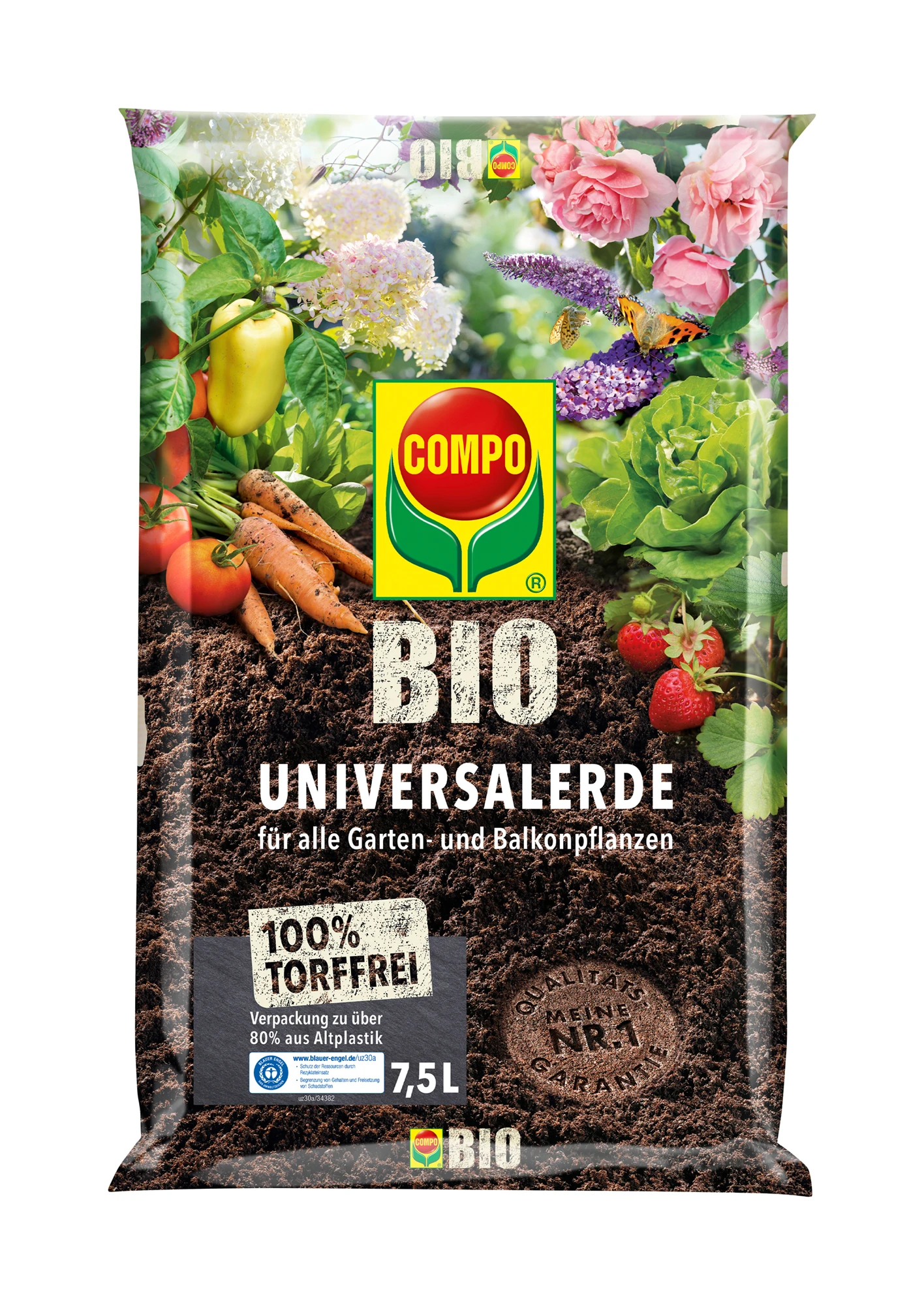 Universal-Erde Torffrei (7,5 L) | BIO Erden Von COMPO 3 Universal-Erde Torffrei (7,5 L) | BIO Erden Von COMPO