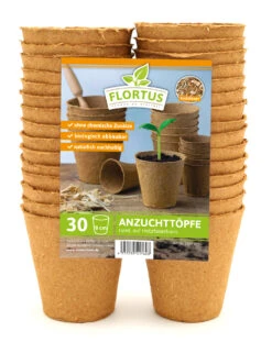 8 Cm Anzuchttopf Rund Auf Holzfaser Basis | Anzuchttöpfe Von FLORTUS -Angebote Samen Zauber Store 552303 8 cm Anzuchttopf rund auf Holzfaser Basis 30 Stueck 2000 0595 0